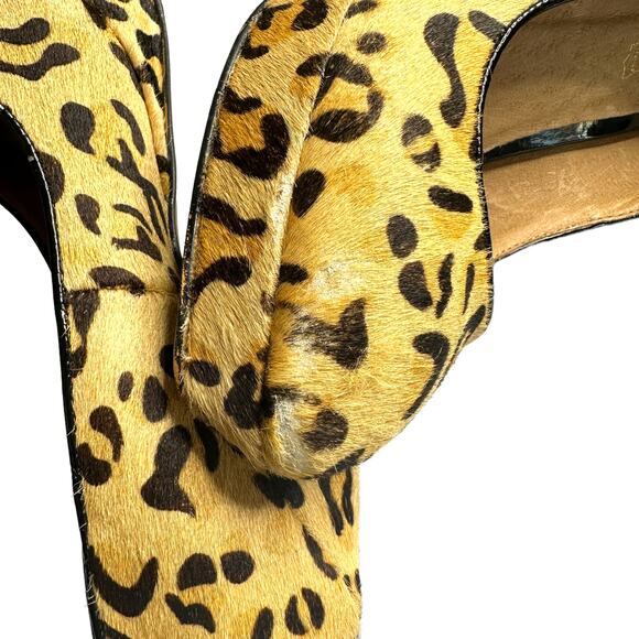 Aldo Leopard Print Pony Hair Ultra High Heels 7.5 - Picture 6 of 6
